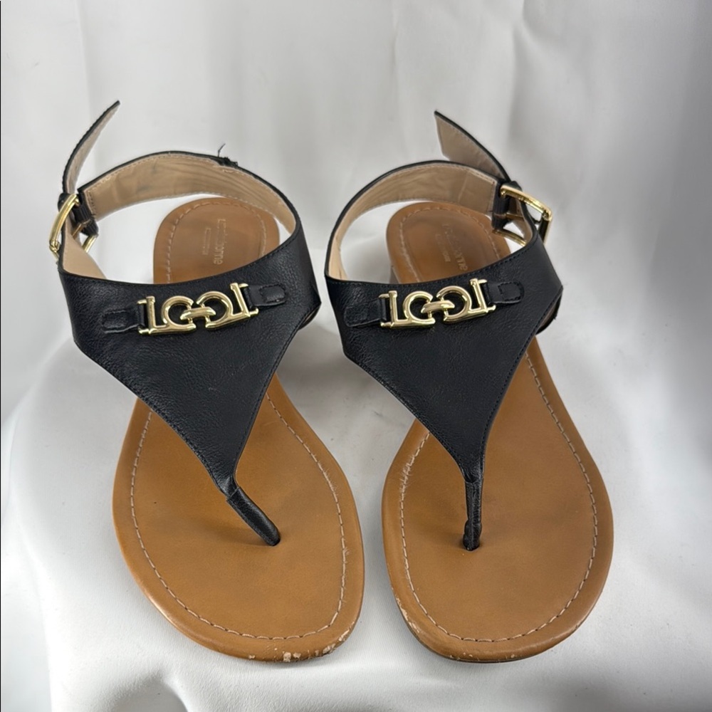 Liz Claiborne - Black Women's Memory Foam Sandals - Size 11